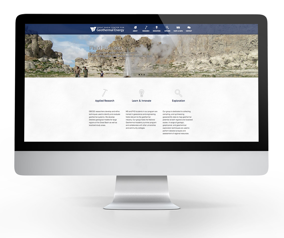desktop view of GBCGE website